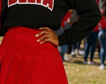 Delta Sigma Theta Sorority Gifts | 1913 Crew Sweatshirt | DST1913 Sweater| Devastating Diva | Sisterhood | DST | Red White | Oo-oop | Howard