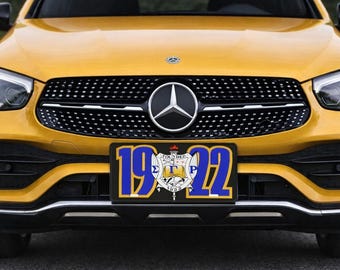 Sigma Inspired 1922 Front License Plate | Blue & Gold Car Tag | Sorority Gift | Custom Greek Auto Accessory | Founding Year Decor