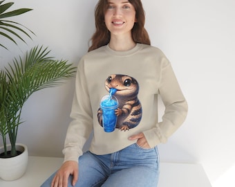 Blue Tongue Skink Drinking Slush-sweater