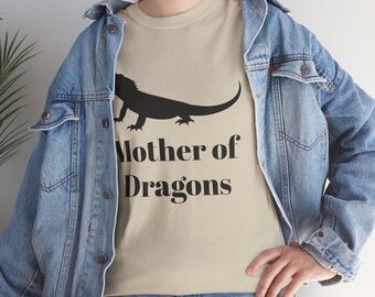 Moeder van draken T-shirt | Hagedissilhouet, Fantasy Mom-T-shirt