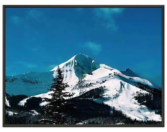 Inramad canvastavla: "Majestic Lone Peak, Big Sky, Montana"
