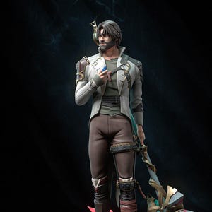 Jayce Resin Miniature Figurine Game Character League of Legends Arcane Gift for Him Her Birthday Gift Anime