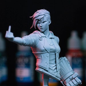 Vi-buste hars miniatuur beeldje game karakter geheimzinnig LoL cadeau voor hem Haar verjaardagscadeau kerst anime