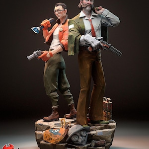 Harry and Kim Resin Miniature Figurine I Game Character I Disco Elysium I Gift for Him Her I Birthday Gift I Anime