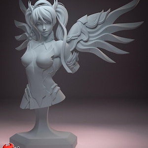 Mercy Bust hars miniatuurbeeldje I gamepersonage I Overwatch I cadeau voor hem Haar I Verjaardagscadeau I Anime