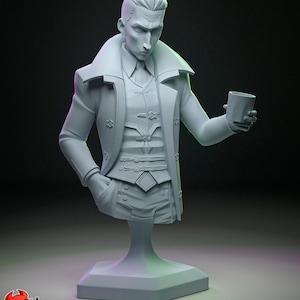 Silco Bust Resin Miniature Figurine I Game Character I League of Legends Arcane I Gift for Him Her I Birthday Gift I Anime