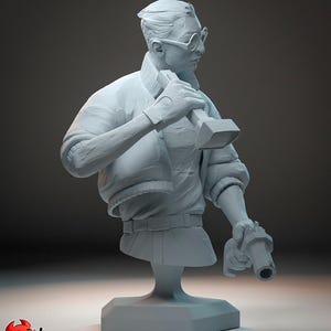 Kim Bust Resin Miniature Figurine I Game Character I Disco Elysium I Gift for Him Her I Birthday Gift I Anime
