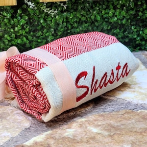 Embroidered Beach Towel: Personalized Bachelorette Party Gift