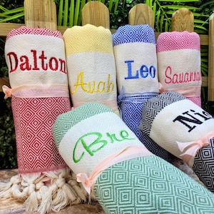 Personalized Turkish Beach Towel, Bridesmaid Gifts, Personalized Gift, Bachelorette Party, Wedding Gift, Personalized Gift For Her,Girl trip