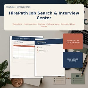 Job Search Tracker With Interviews, Networking and Offer Comparison
