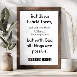 With God all things are possible