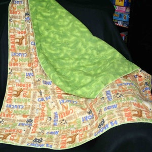 Double Flannel Receiving Blanket- Farm animal