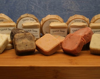 Artisan shave soap bars, Cedar Orange Spice, Basil Cocoa Vanilla Swrl, Vanilla Orange Swrl, Peppermint Cocoa Swrl, Lemongrass Thyme Rosemary