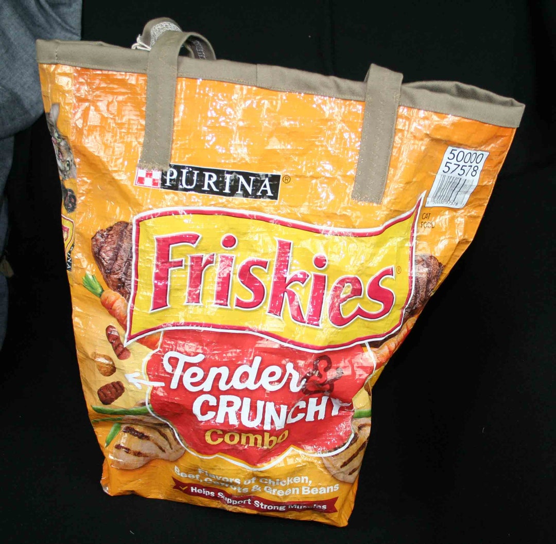 Orange Cat Food Feed Sack Tote Etsy UK