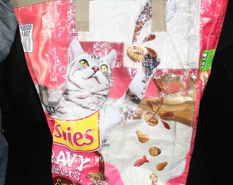 Bolsa de saco de alimentación para gatitos rosa