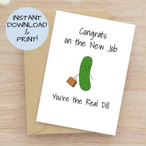 Carte de nouvel emploi, Félicitations pour votre nouvel emploi, Le vrai aneth, Carte de départ d'un collègue, Carte d'adieu