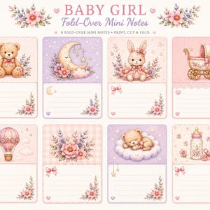 Sweet Little One Baby Girl Memory Journal Collection | Printable Keepsake Junk Journal Bundle image 19