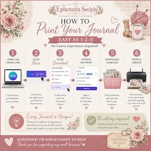 Sweet Little One Baby Girl Memory Journal Collection | Printable Keepsake Junk Journal Bundle image 2