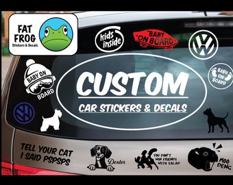 Custom Car Stickers: Personalized Design, Car Decals, Window sticker, Laptop Sticker