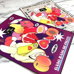 CARTE POSTALE A5 • Gang bang de fruits