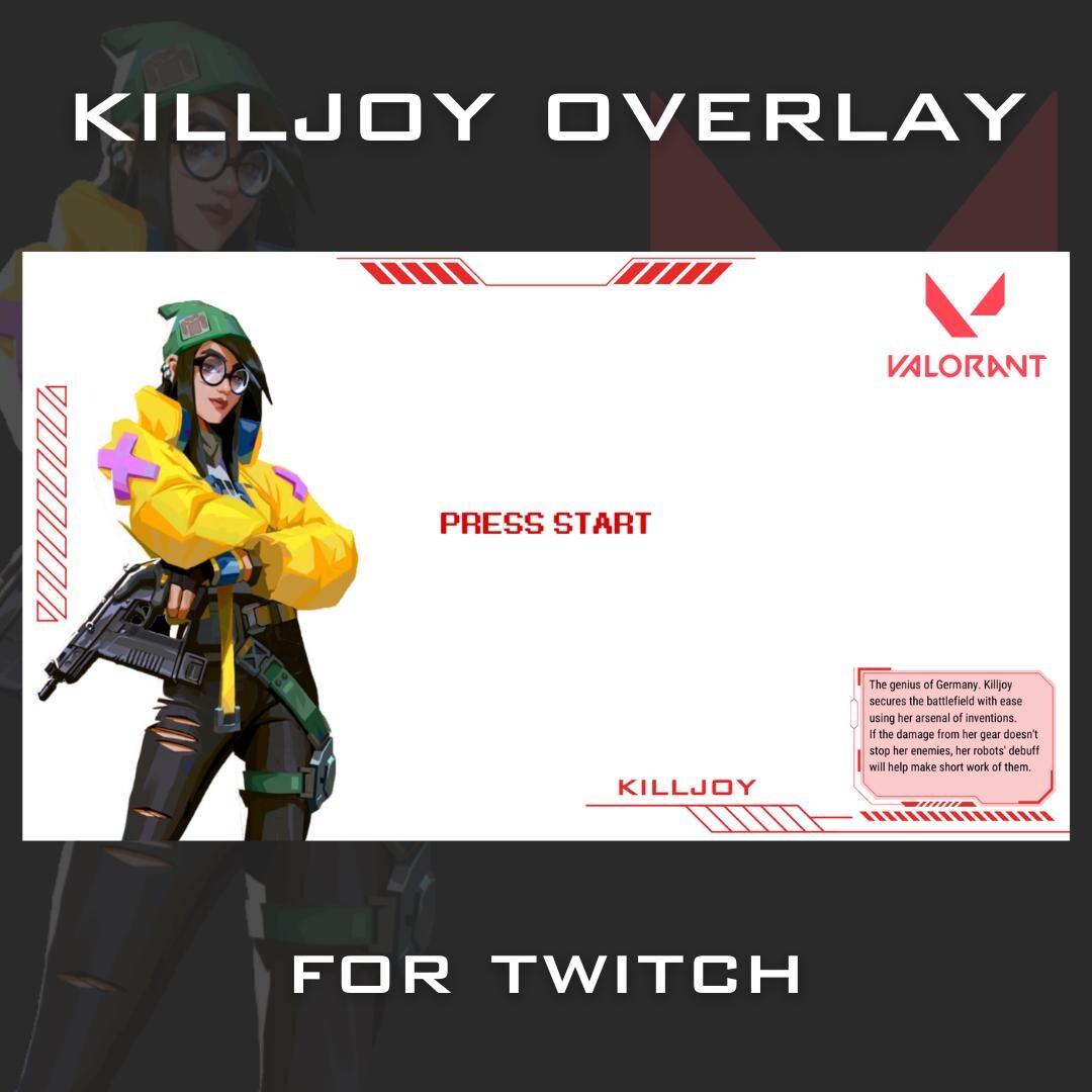 Killjoy Main Valorant Twitch Stream Overlay Overlays, Screens, Panels ...