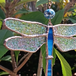 Buntglas Libelle Suncatcher, Fächer Zug, Ornament