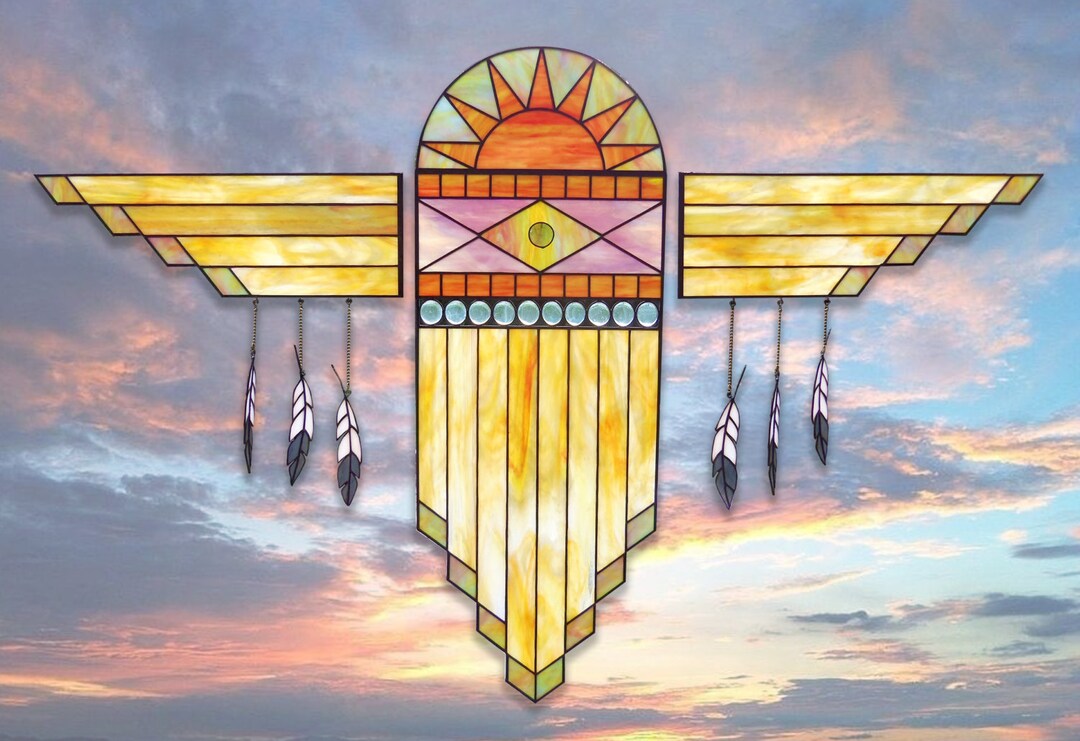 Native Window Display Native American Thunderbird Suncatcher Window - Etsy
