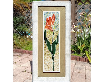 Canna Lily mosaic wall panel