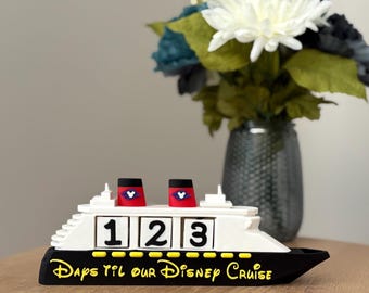Disney Cruise Countdown, Disney Cruise Countdown Calendar, Days til our Disney Cruise, Disney Countdown, Disney Cruise Vacation Countdown