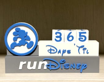 Disney Race Countdown Calendar, run Disney Countdown Calendar, Disney Countdown, Disney Countdown, Disney Vacation Countdown, Marathon