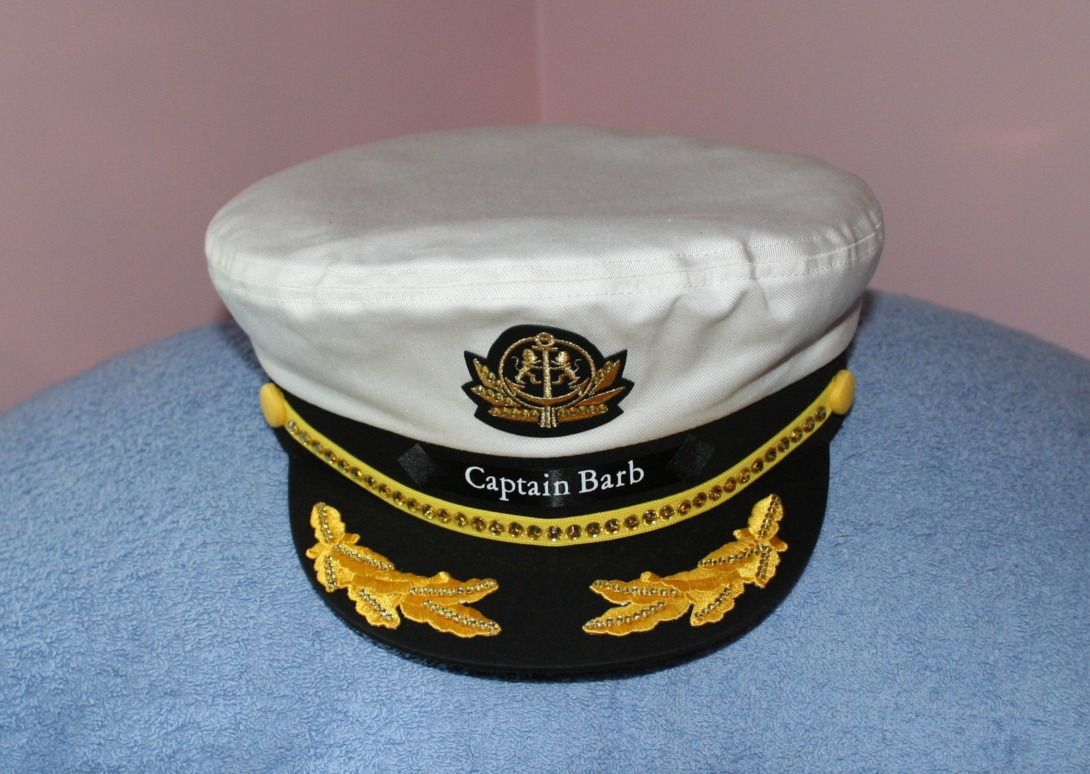BLING Yacht CAPTAIN'S Hat Personalized sailing for any Etsy