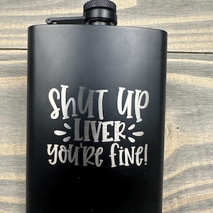 Funny Engraved Stainless Steel Flask with Funnel: Humor Gift