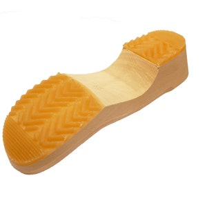 Closed Clog black with bright sole image 4