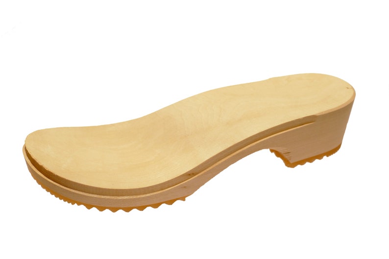 Closed Clog black with bright sole image 3