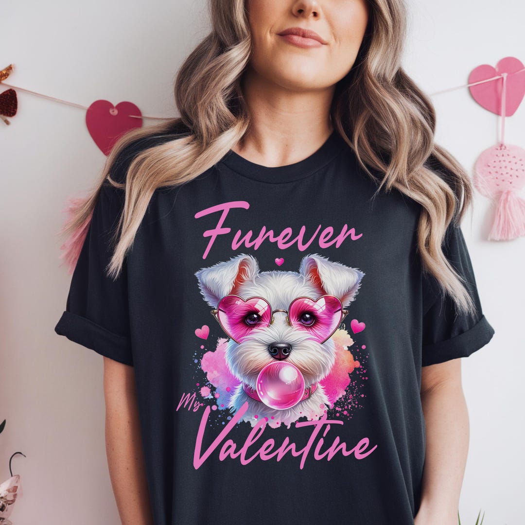 My Fur-Ever Valentine Dog Shirt With Tulle Accent (Available in any pattern)