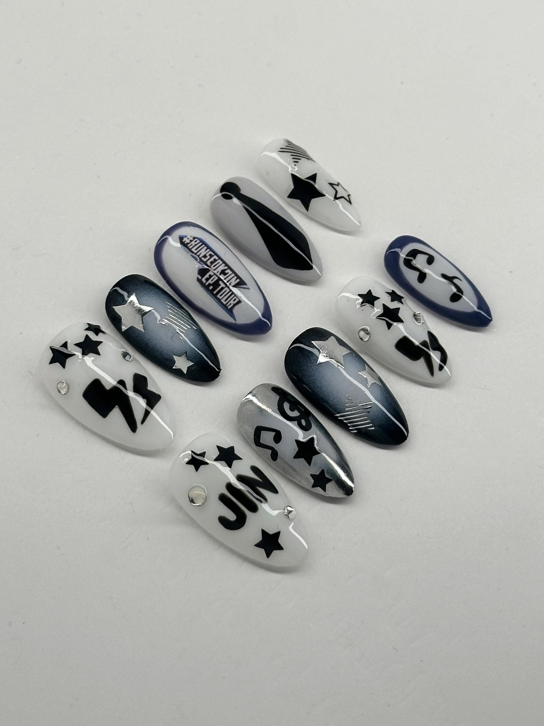 BTS Jin _Ep.Tour Inspired Press-On Nails