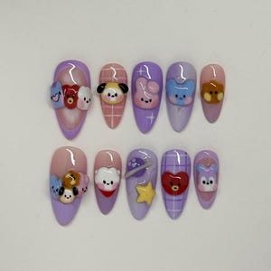 BTS Minini Inspired Press-On Nails