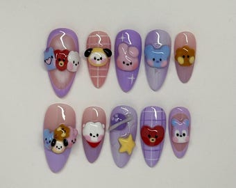 BTS Minini Inspired Press-On Nails