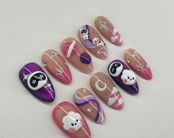 BTS Jin Wootteo & RJ Inspired Press-On Nails