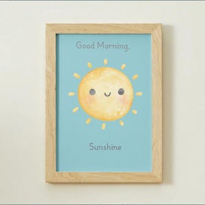 Good Morning Sunshine Digital Wall Art for Nursery
