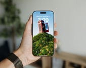 Surreal Phone Wallpaper, Fantasy Digital Phone Background, Dreamlike Landscape Art, Whimsical iPhone Samsung Lock Screen, Instant Download