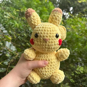 Crochet Pikachu Toy Plushie Amigurumi Handmade