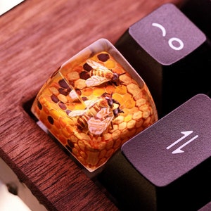 Tastenkappen Bee Handwerker, Tastenkappen Anime, Orange Tastenkappen, Handwerker Tastenkappe Leertaste, Geburtstagsgeschenk, personalisiertes Geschenk, handgemachtes Geschenk, Geschenkideen