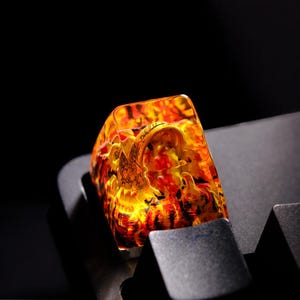 Mystic Eye Artisan Keycap with Ring Design | Handmade Resin Keycap | Fantasy Keyboard Gift | Cherry MX Keycap | Custom Keycap for Gamers