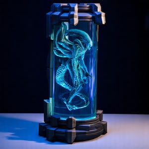 Xe.no.morph Resin Lamp | Custom Alien Epoxy Lamp | Handmade Table Lamp | Unique Bedside Light | Sci-Fi Gift for Him Her,custom resin