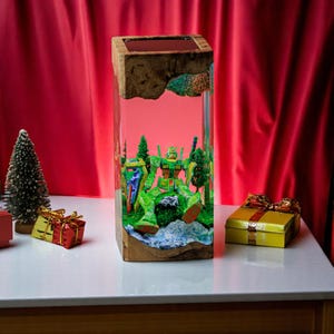 Resin Robot Lamp | Japanese Mecha Night Light | Table Lamp for Gamers | Custom Mecha Decor Gift for Him | Unique Resin Art Lamp,gift for