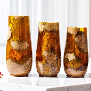 Wood and Resin Vase – Handmade Decorative Flower Vase, Modern Home Decor, Natural Epoxy Wood Art, Unique Centerpiece for Table or Shelf