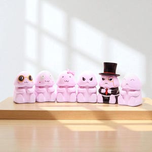 Cute Artisan Mushroom Keycaps – Handmade Resin Keycap Set with Expressions – Custom Cherry MX Keycap for Mechanical Keyboard,custom keycaps