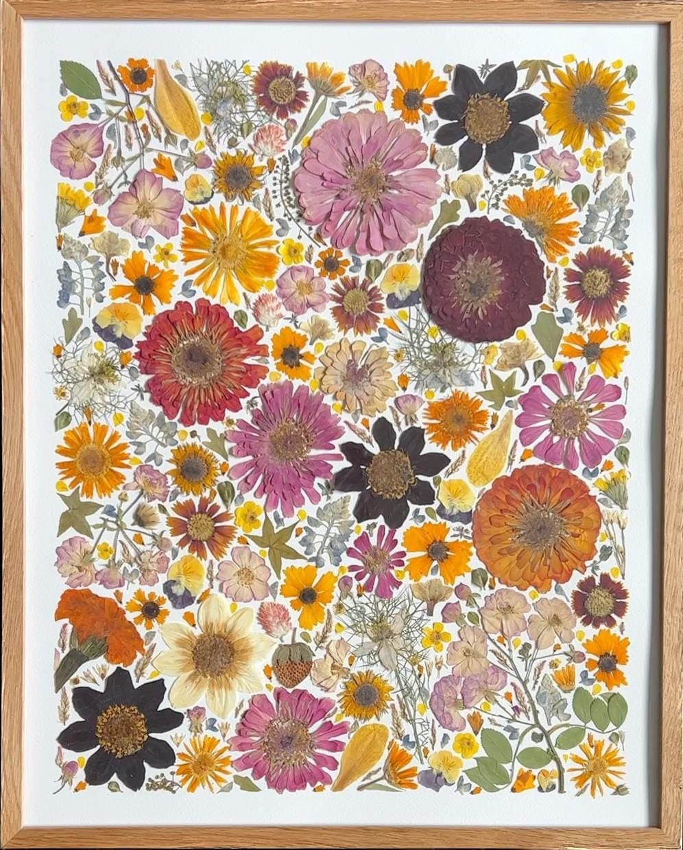 Pressed Wedding Bouquet Art
