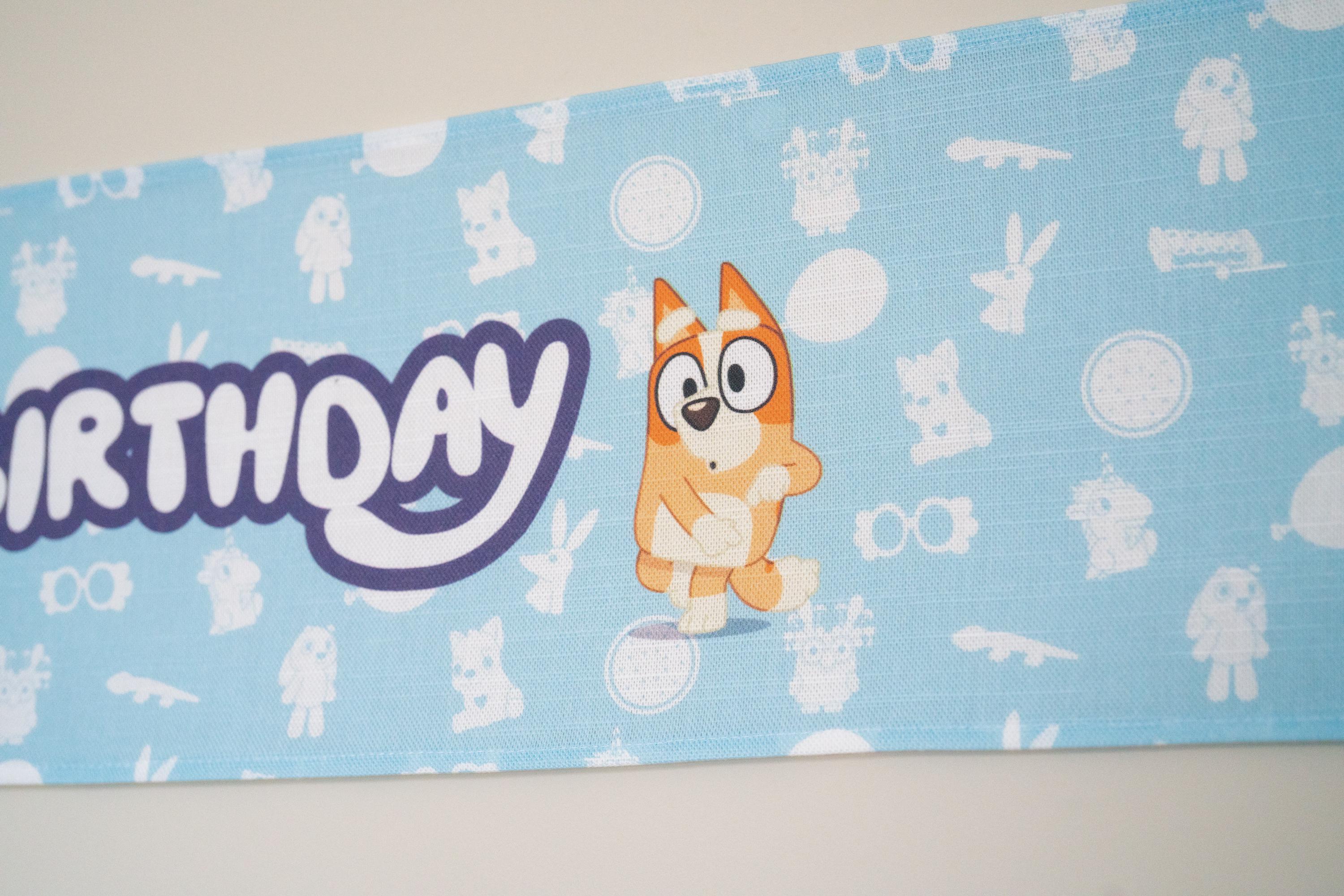 Bluey Birthday Fabric Banner